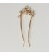 HA128 - Korean hollow crystal flower hairpin
